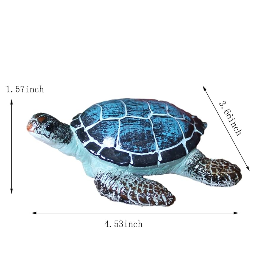Amazon.co.jp: 小さなカメの置物 ウミガメ 置物 小さな樹脂カメ